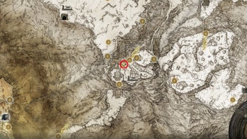 Elden Ring map fragment location for West Mountaintops of the Giants