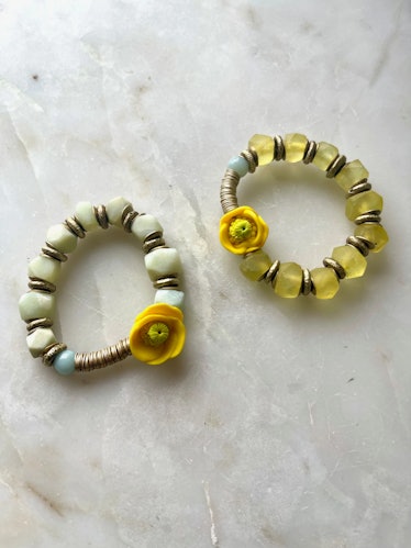 This flower bracelet from Don't Let Disco is a cute and nostalgic jewelry piece.