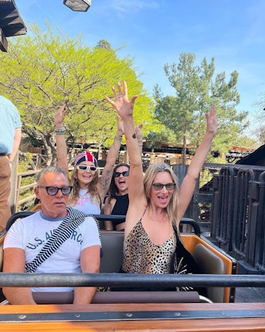 Kate Moss and Rita Ora on a rollercoaster with friends