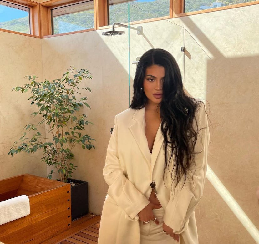 Kylie Jenner wearing white outfit