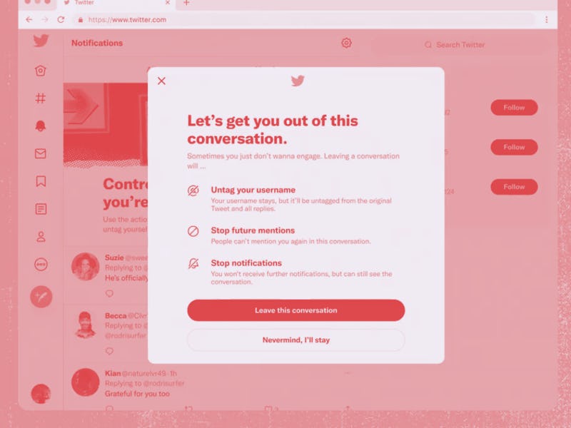 The "Leave this conversation" feature.