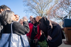 At Vice President Kamala Harris' house, she hosted local leaders for a Women's History Month celebra...