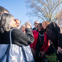 At Vice President Kamala Harris' house, she hosted local leaders for a Women's History Month celebra...