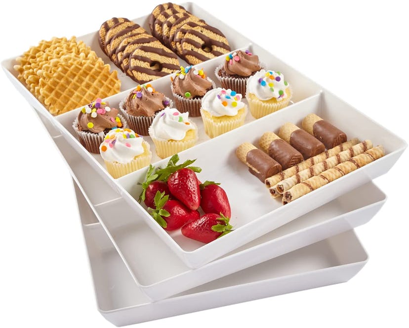 Avant Plastic 3-Section Serving Tray (Set of 3)