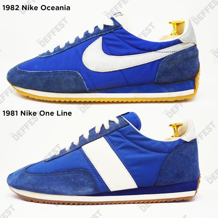 Nike "One Line" and Oceania running sneaker comparison