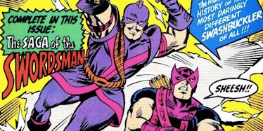 Swordsman character in a comic book part