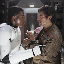John Boyega [Finn] and Oscar Isaac [Poe] of 'Star Wars'