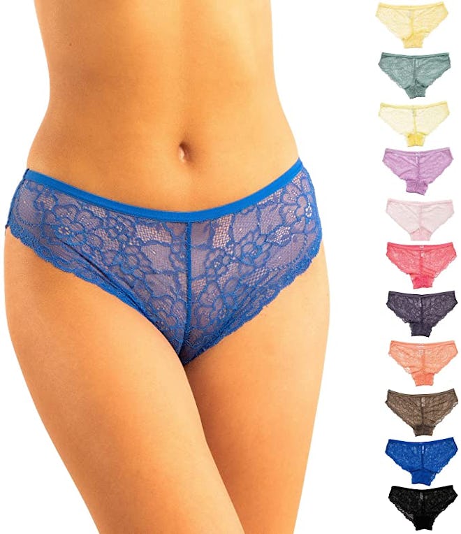 Alyce Ives Intimates Lace Bikini Underwear(12-Pack)