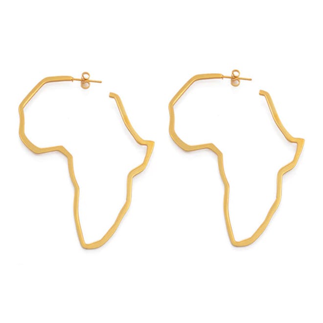 XL Outline of Africa Earrings