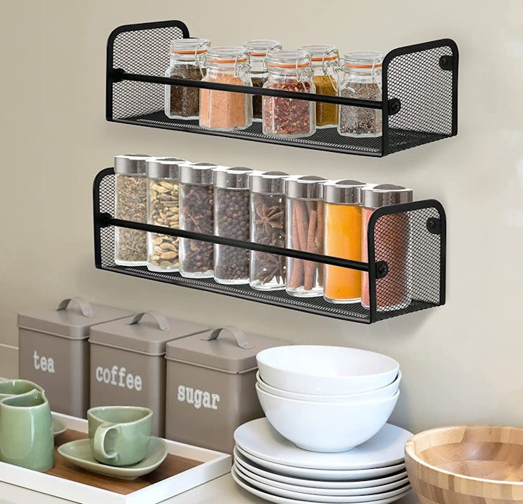 Greenco Wall-Mounted Spice Racks (2-Pack)