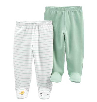 Add the cotton footed pants to your baby registry checklist.