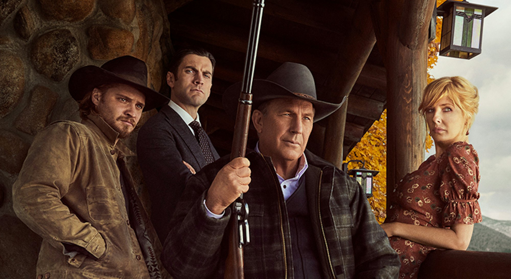 The main cast members of the Dutton family on 'Yellowstone.'