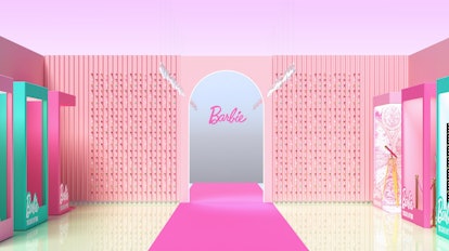 The DreamHouse in the World of barbie tour includes a pink carpet. 