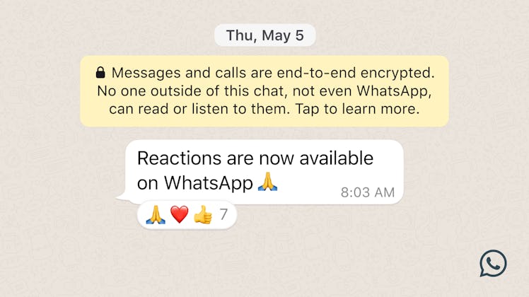 WhatsApp launched new emoji reactions and here's what they all mean.
