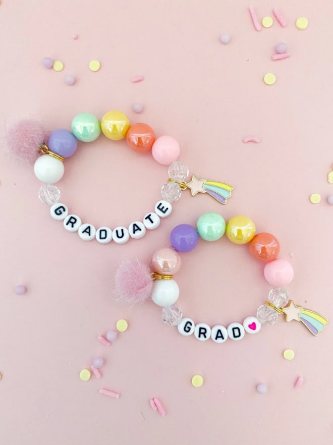 Kindergarten graduation gift ideas; grad charm bracelet