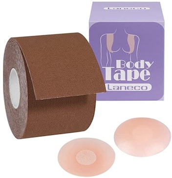 Laneco Boob Tape Breast Lift Tape for A-E Cup and Reusable Nipple Cover