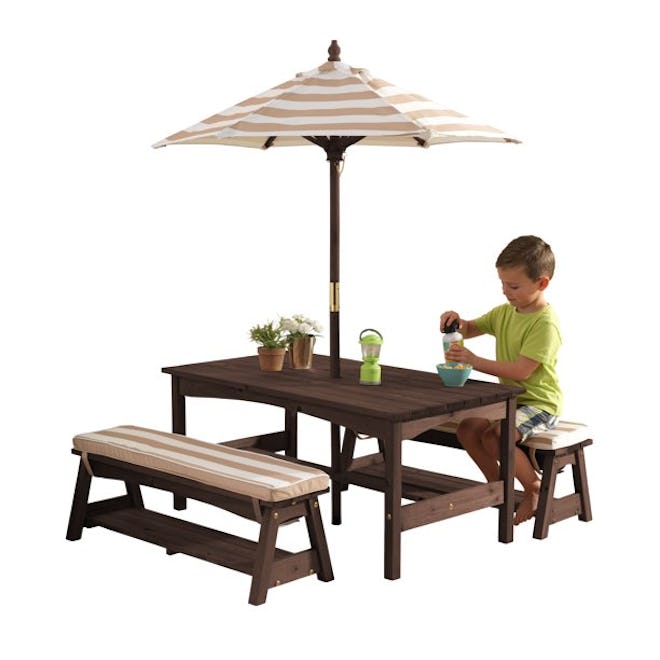 Outdoor Table & Bench Set