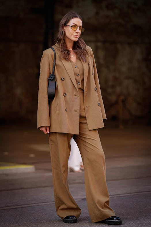  Ash Gratsounas wearing Shona joy suit to Australian Fashion Week