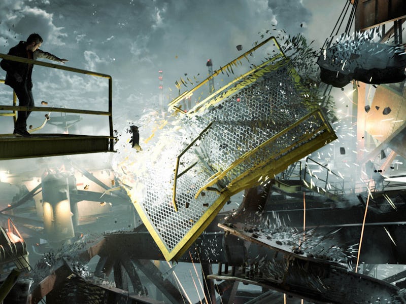 A scene of a bridge falling in Quantum Break
