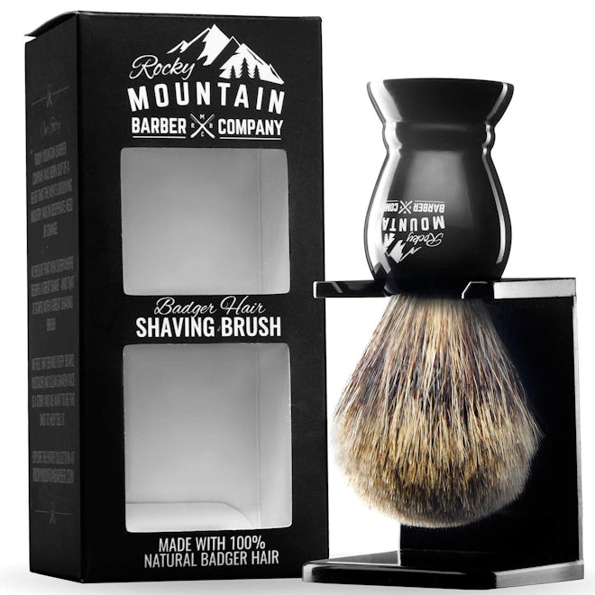 Rocky Mountain Barber Company Shaving Brush with Stand