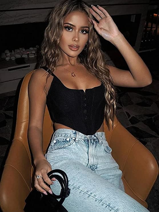 TOB Sleeveless Clasp Crop Top