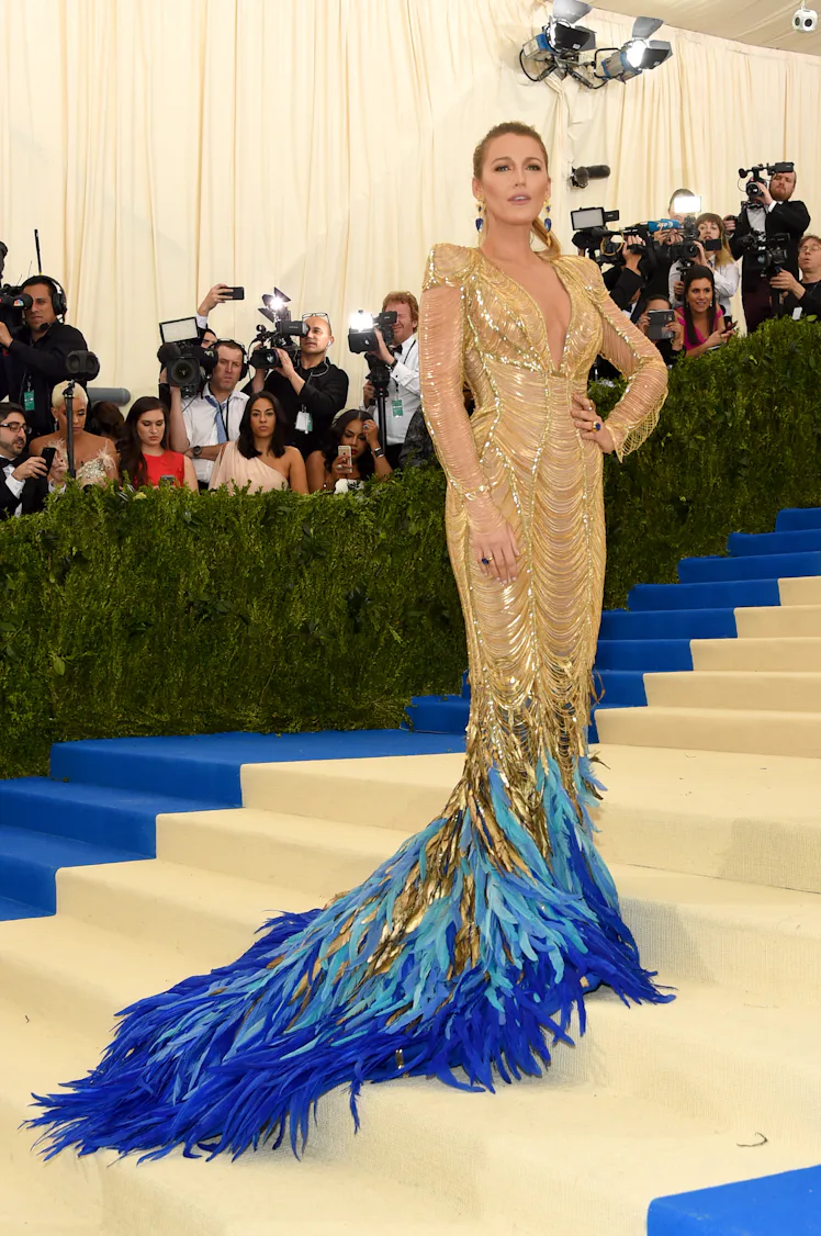 blake lively mermaid dress Blake Lively Goes Mermaid Chic in Tiffany Blue Sequins