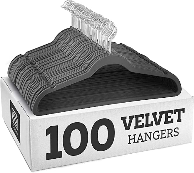 Zober Nonslip Velvet Hangers (100-Pack)