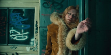 Chloe Sevigny as Nora in episode 203 of Russian Doll, asleep on the time traveling subway