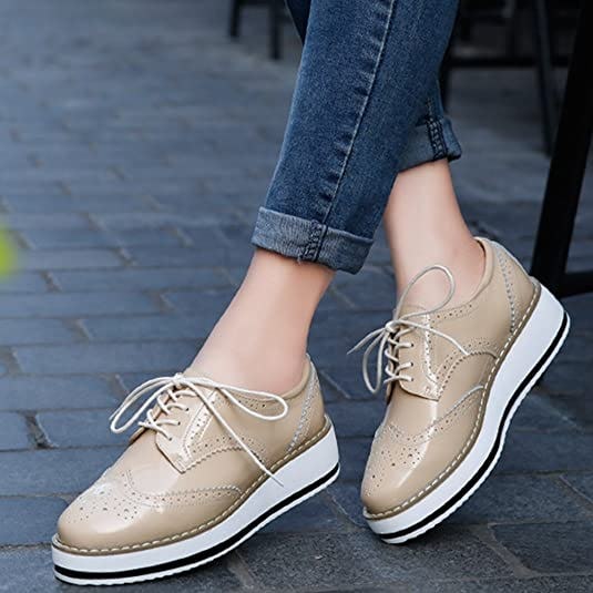 YING LAN Platform Lace-Up Shoes