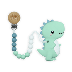 Glitter & Spice T-Rex Dino Teether With Clip