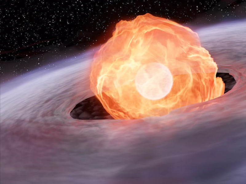 firey star explosion