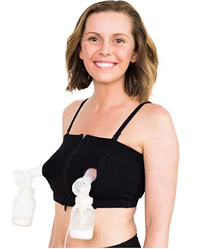 Add the hands-free breast pump bra from Simple Wishes to your baby registry