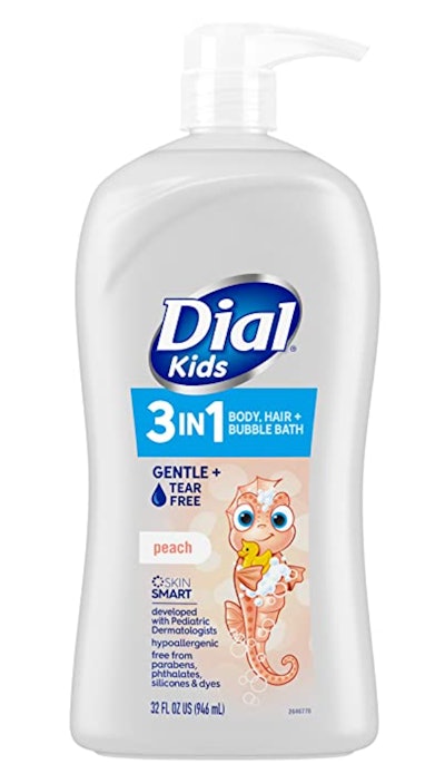 Dial Kids 3-in-1 Body, Hair, & Bubble Bath is a kid-safe beauty product.