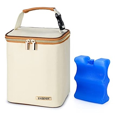 Breastmilk Cooler Bag with Ice Pack Keeps Your Milk in The Best Condition for Your Baby Everyday; Finally A Bag That Keeps Bottles Upright and Preven