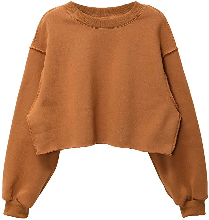 Amazhiyu Casual Crop Top Sweatshirt