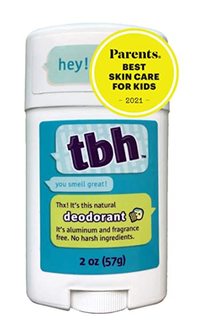 TBH Kids Unscented Deodorant is a kid-friendly beauty product that is inexpensive.