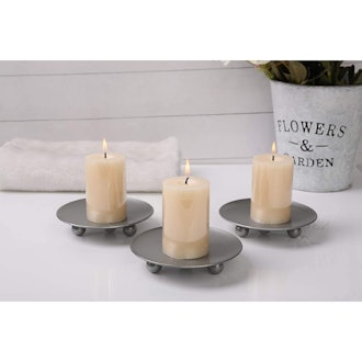 Scwhousi Iron Plate Candle Holder (Set of 3)