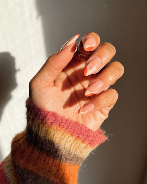 deconstructed French manicure