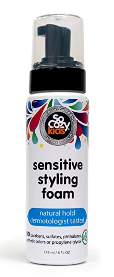 SoCozy Kids Sensitive Styling Foam is a safe and inexpensive kids beauty product.