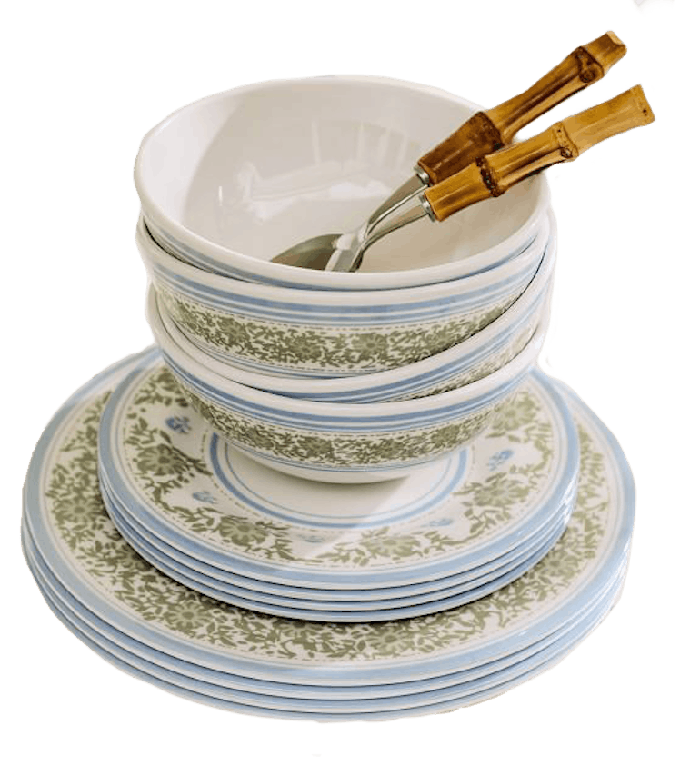 Julia Berolzheimer Alice Melamine 12-Piece Dinnerware Set