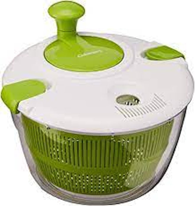Salad spinners help remove excess moisture from produce after washing, which helps it stay fresher, ...