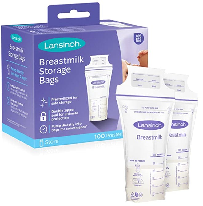 Add the breastmilk storage bags from Lansinoh to your baby registry.