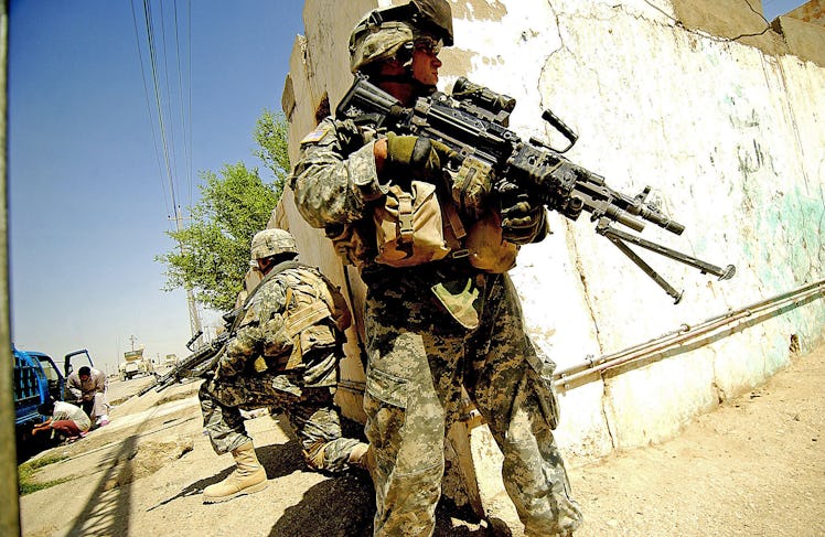 US Army, Iraq War, Ramadi. Homo sapiens are extremely skilled at war.