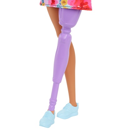 A Barbie with a prosthetic leg will be available in June.