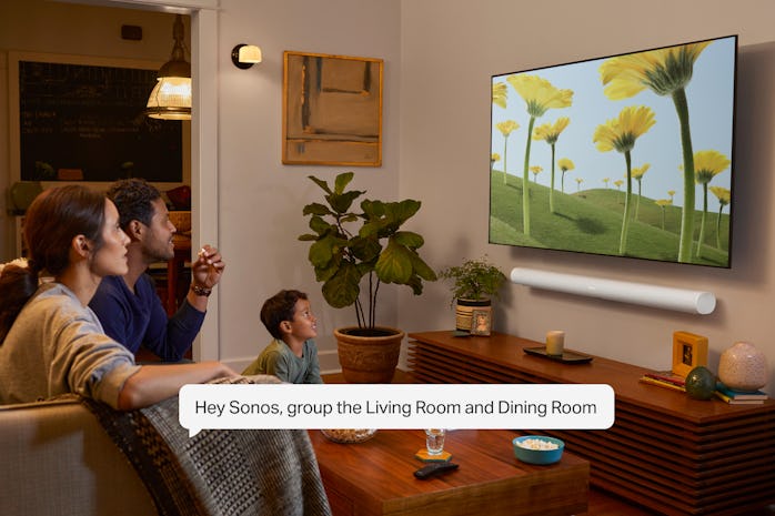 Sonos Voice Control is for playing music (from supported services) and controlling Sonos devices.