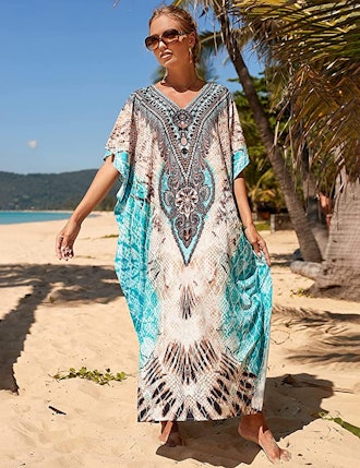 Bsubseach Printed Cover-Up Maxi Dress