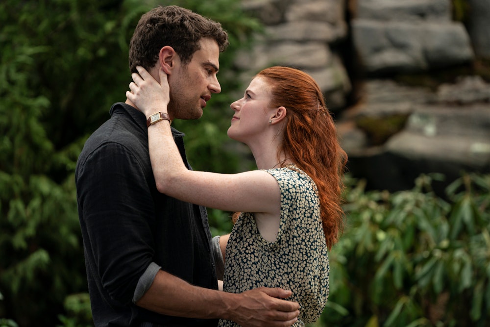 Theo James and Rose Leslie as Henry and Clare in The Time Traveler’s Wife.