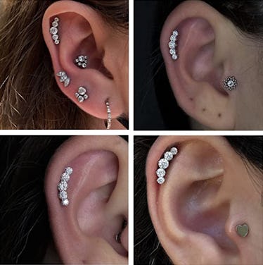 Good earrings for cartilage piercings Clearance