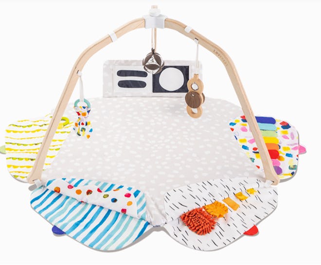 Add the play gym from lovevery to your baby registry checklist.