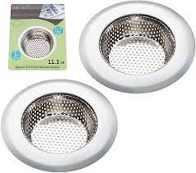 Using a drain strainer can prevent clogs in your kitchen sink.